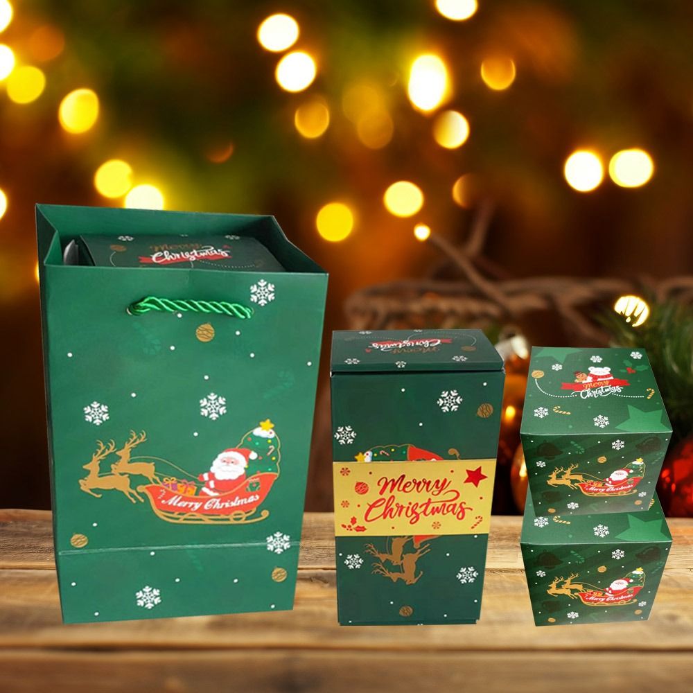 PARASI Gấp Hộp bất ngờ giáng sinh Trang trí tiệc Lời chúc tốt đẹp nhất cho bạn Hộp quà nổ tiền Mới Phong bì nảy Hộp quà tặng nảy bất ngờ Giáng sinh