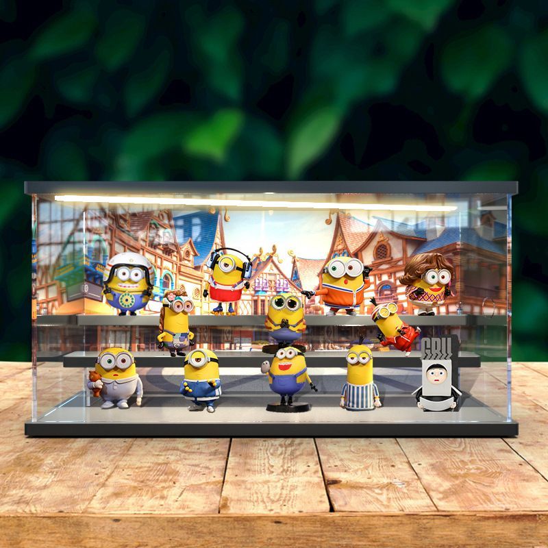 POPMART bong bóng nhỏ màu vàng mắt to dễ thương Hộp đựng đồ thủ công Hộp đựng đồ trong suốt Đồ chơi