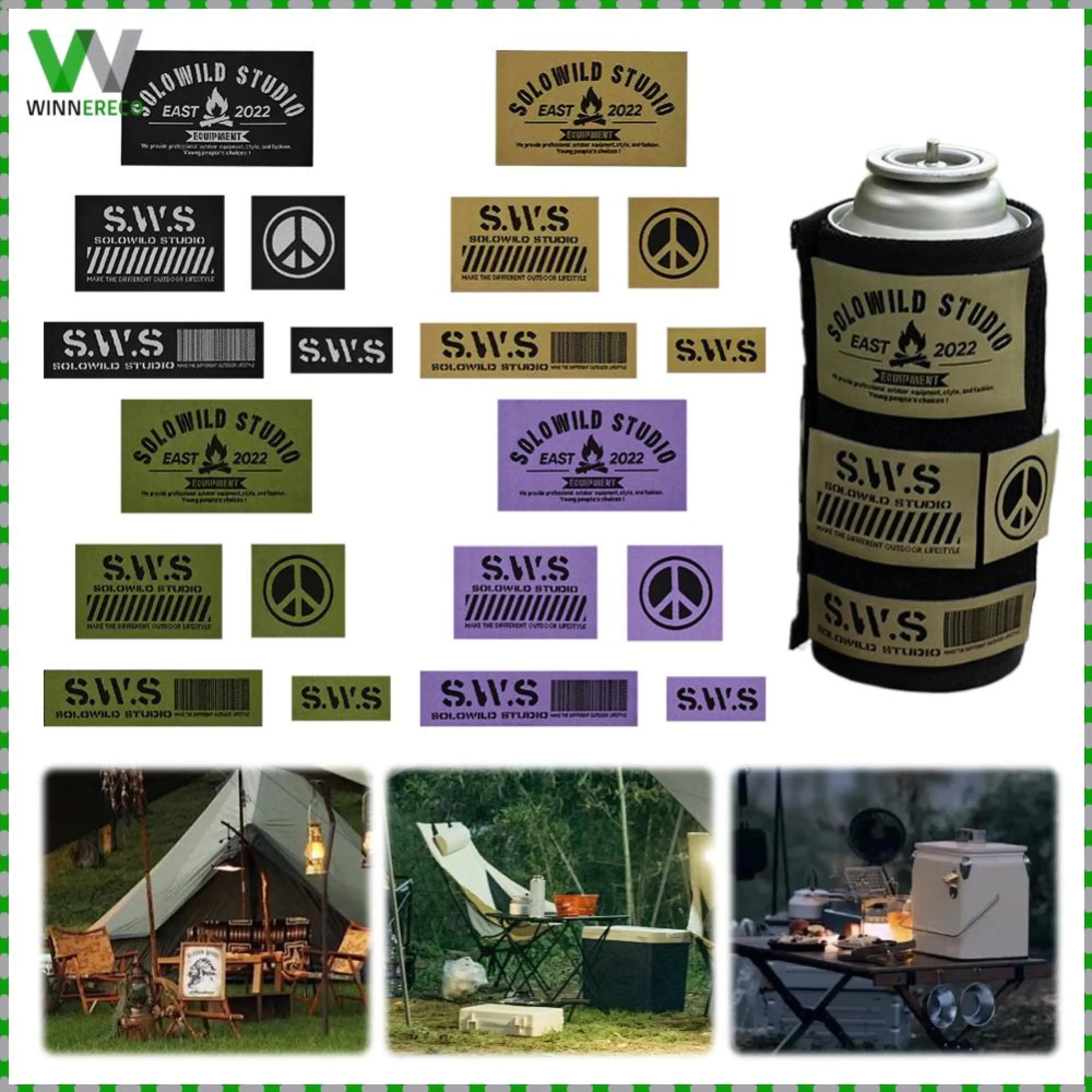 Hook & Loops Patch Nylon Camping Gear Badge Versatile Outdoor Vest Sticker Badge Gas Tank Sticker Badge for Camping Hiking