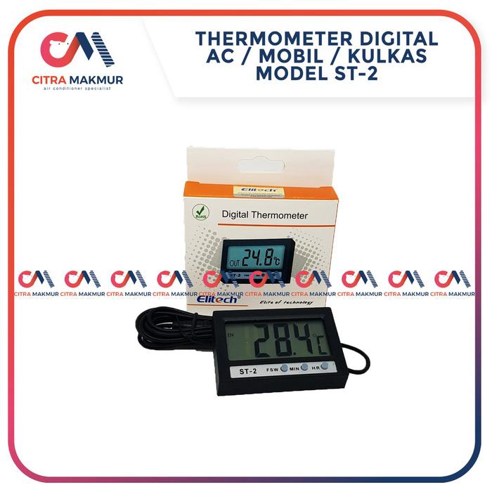 THERMOMETER DIGITAL RUANGAN MOBIL KULKAS AC PENDINGIN RUANGAN ELITECH ST 2 SENSOR PENGUKUR UKUR SUHU - Elvoir Store Harga  132,000 Ringgit*Penghantaran Percuma