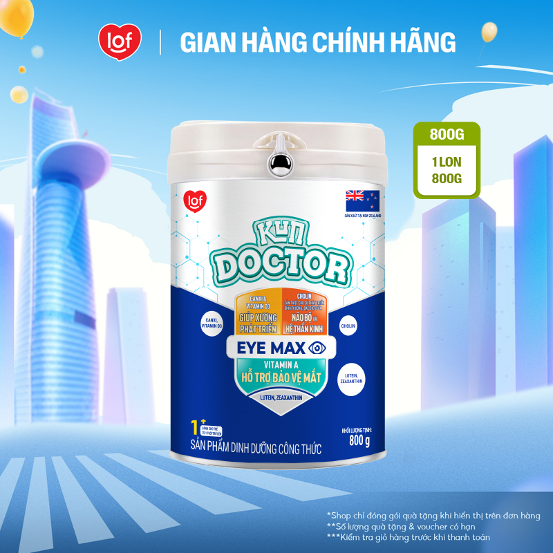 Sữa bột dinh dưỡng KUN DOCTOR EYE MAX 1+ lon 800gr