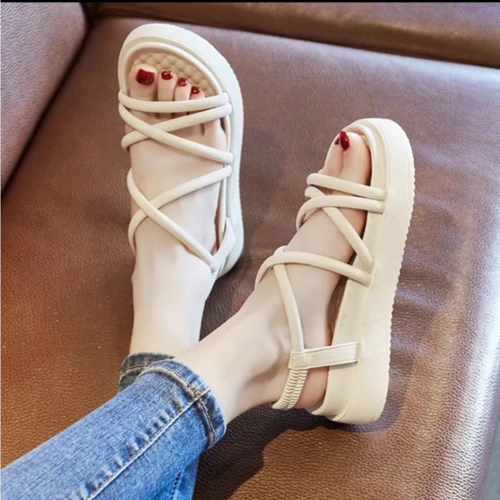 Dép quai hậu dây chéo Hàn Quốc 4p hottrend