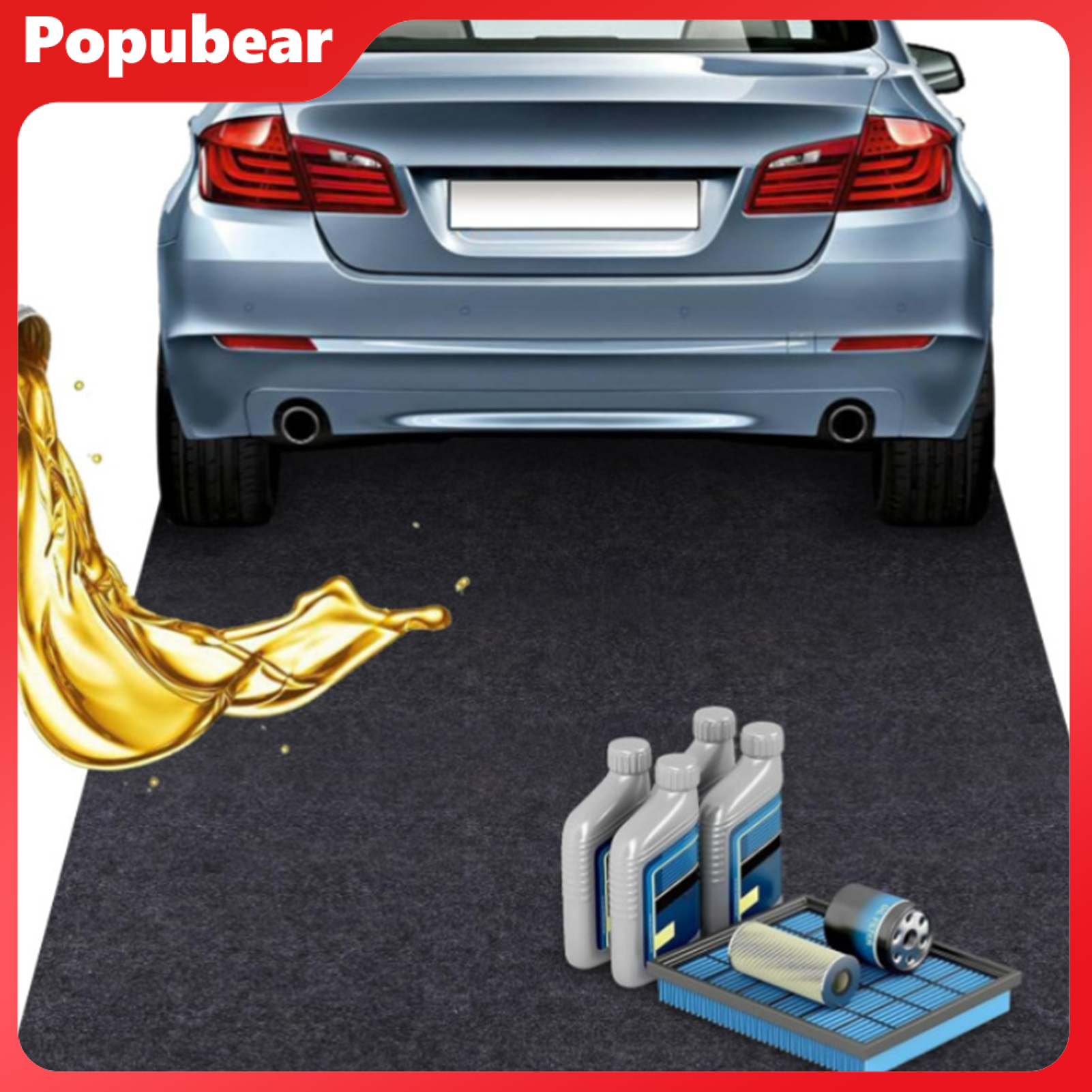 Garage Floor Mat for under Car Non-Slip Oil Spill Mat Absorbent Felt Garage Mat with Rubber Backing for Car Maintenance Storage ราคา 851 บาท*ส่งฟรี