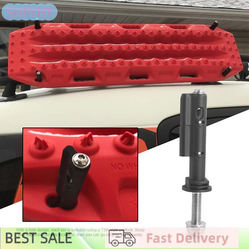 SHPYHT ชุดหมุดยึดเกาะ4ชิ้นสำหรับกู้คืนข้อมูลป้องกันการโจรกรรมชุดรางยึดสำหรับ maxtrax MKII Recovery Traction BOARD ราคา 492 บาท*ส่งฟรี