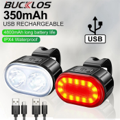 Soulase USB Rechargeable Bike Lights with Speaker, Waterproof MTB