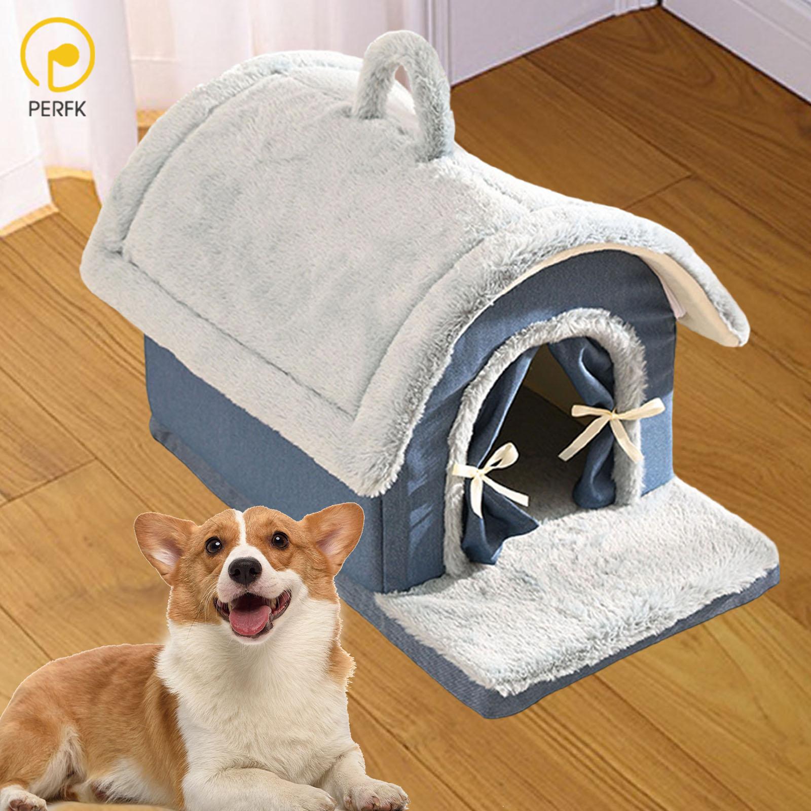 Small Dog Cave Comfortable Warm Anti Slip Detachable Enclosed Easy to Clean Soft Plush Cat Bed Cave Pet Tent Pet Supplies ราคา 1,680 บาท*ส่งฟรี