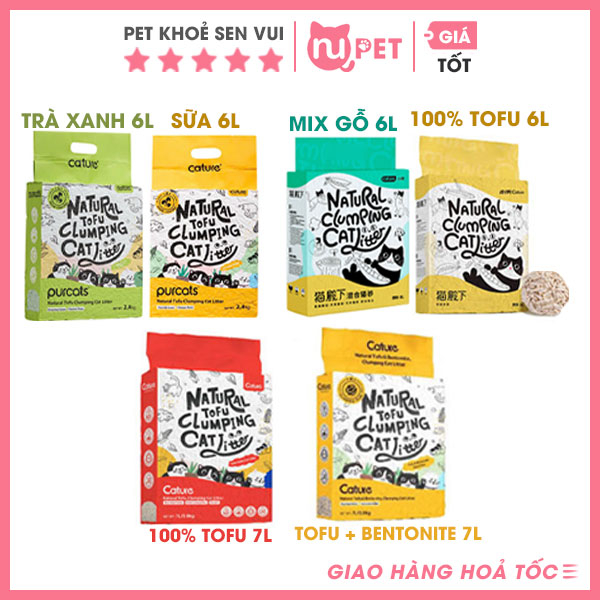 Cát vệ sinh đậu nành Cature Tofu cho mèo 7L mẫu mới