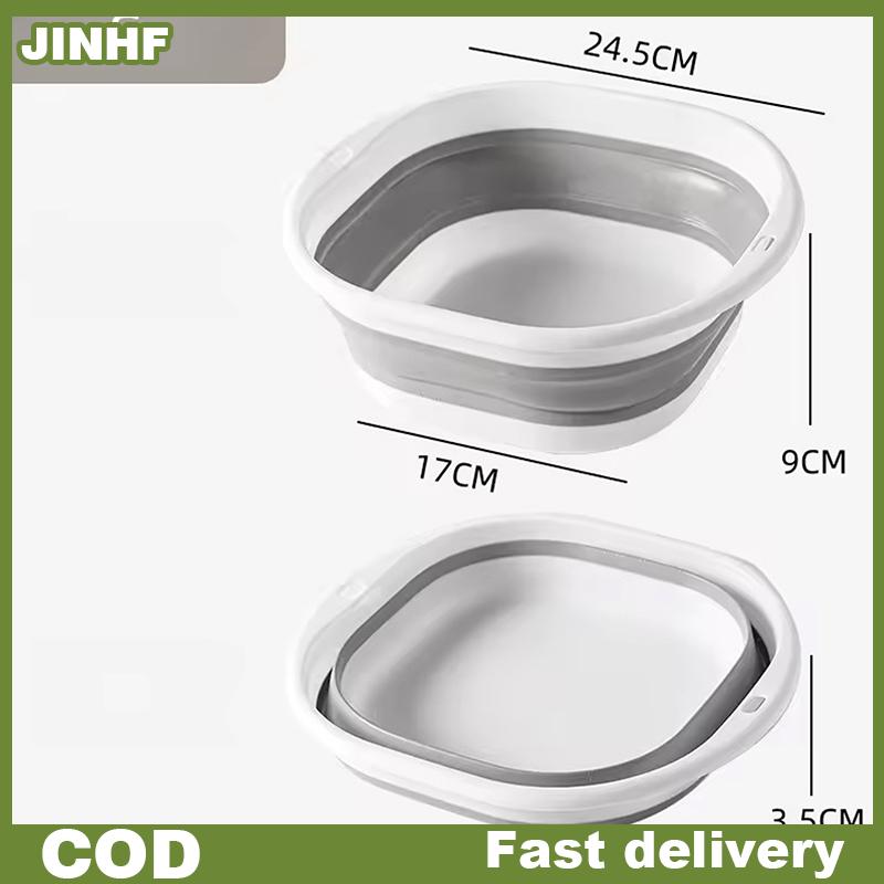 JINHF Du Lịch Lớn Chậu Rửa Gấp Chậu Rửa Hộ Gia Đình Di Động Nén Lưu Vực Cho Sinh Viên Ký Túc Xá Phòng Tắm Phụ Kiện
