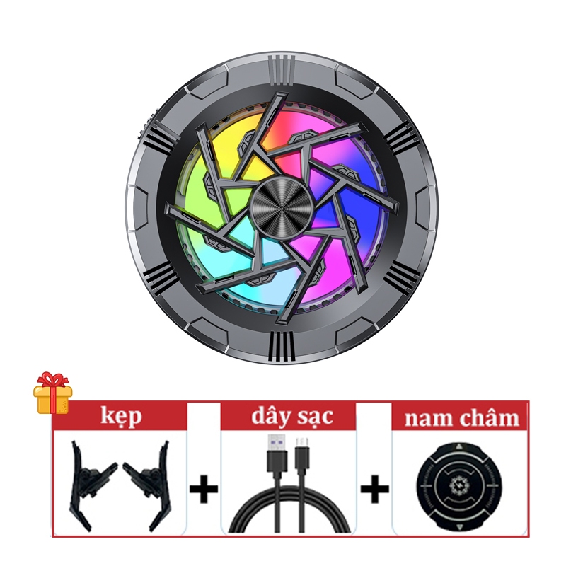Quạt Tản Nhiệt Điện Thoại Sò Lạnh chơi game tiktok Livestream Ultra sò lạnh từ tính RGB xò lạnh cho 