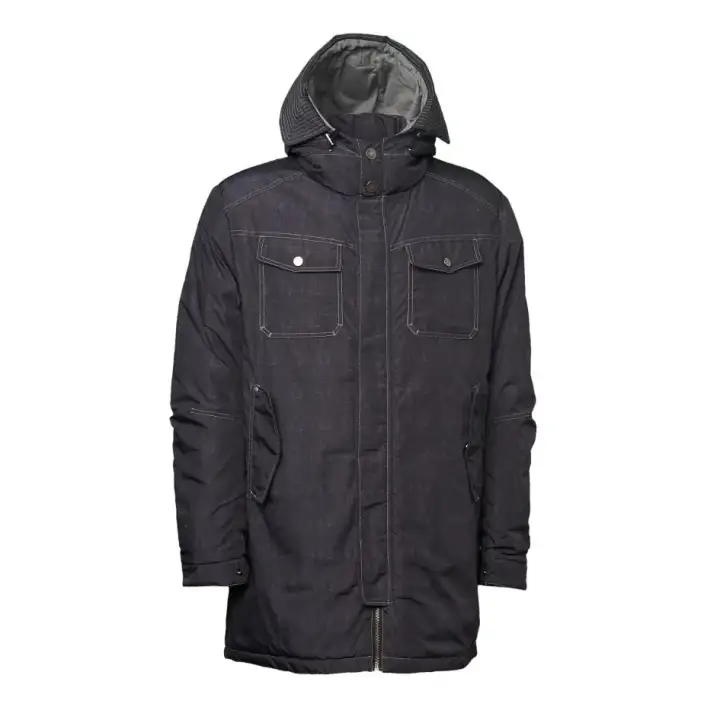 Universal Traveller Men Denim-like Down Jacket with Jersey Hood - DJ8090