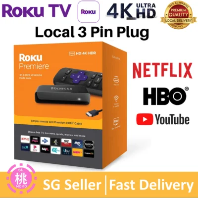 Roku Premiere Local 3 Pin Plug | HD/4K/HDR Streaming Media Player