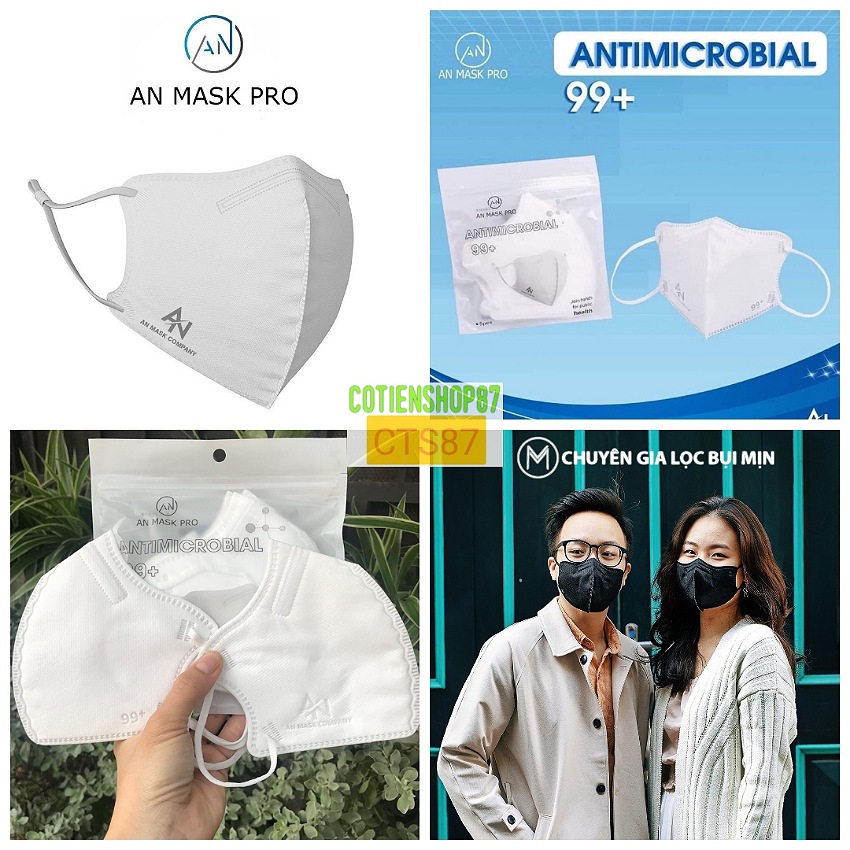 Khẩu trang N99 6d An Mask Pro, công nghệ nano 5 lớp lọc kháng khuẩn 99%