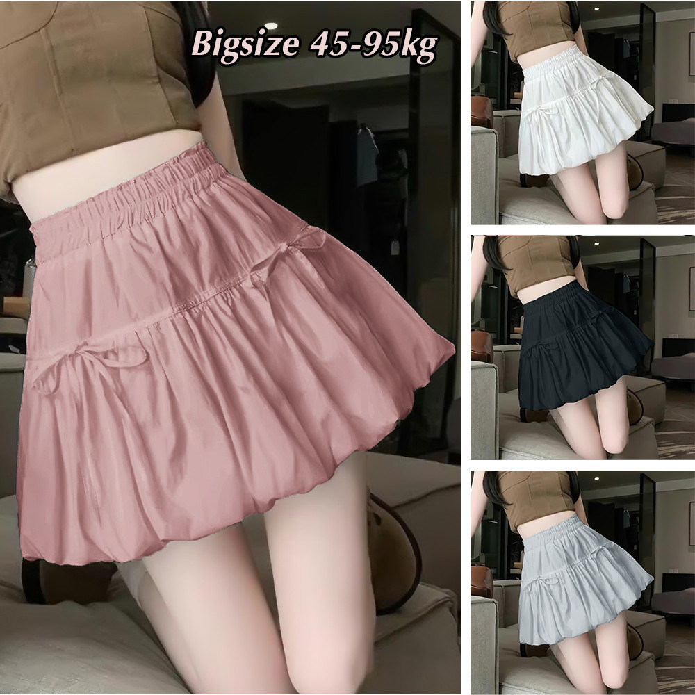 (Bigsize 45-95kg) Chân Váy Bồng Chất Lụa Chéo Thái Mềm Siêu Xinh Dễ Thương Có Lót Trong Thời Trang Nữ Cao Cấp