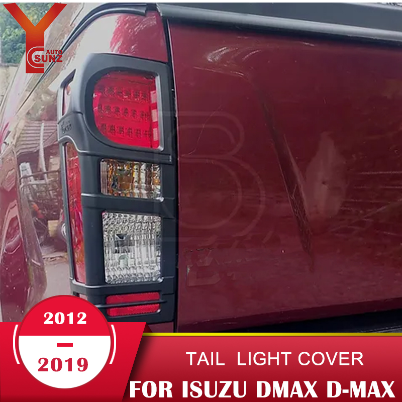 Abs matte black đèn phía sau xe bìa cho isuzu dmax d-max 2012 2013 2014 2015 2016 2017 2018 2019 đèn sau bìa