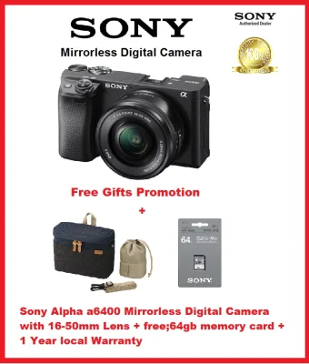 Sony Alpha a6400 Mirrorless Digital Camera with 16-50mm Lens + free;64gb memory card + 1 Year local Warranty