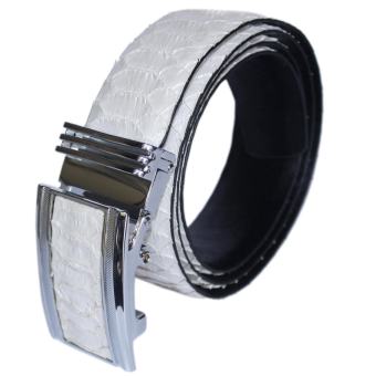 Dây nịt nam da trăn Huy Hoàng vip 4P màu trắng HP4335