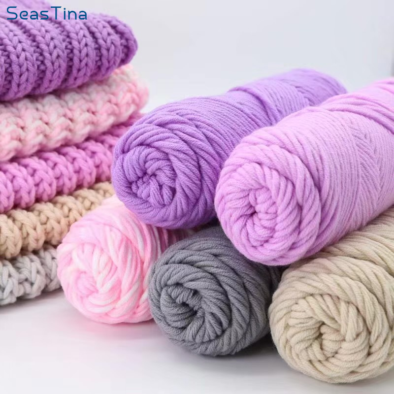 SeasTina 8-Ply Soft Acrylic Yarn for Knitting Scarves Hats and Russian Punch Needle Crafts ราคา 45 บาท*ส่งฟรี