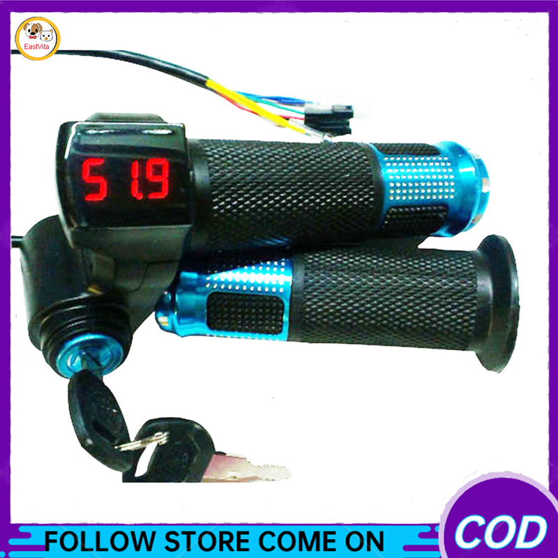 1 Cặp Kẹp Tay Lái Xe đạp điện tử 12-84V màn hình hiển thị kỹ thuật số ga điều khiển tốc độ cho xe đạp điện ba bánh