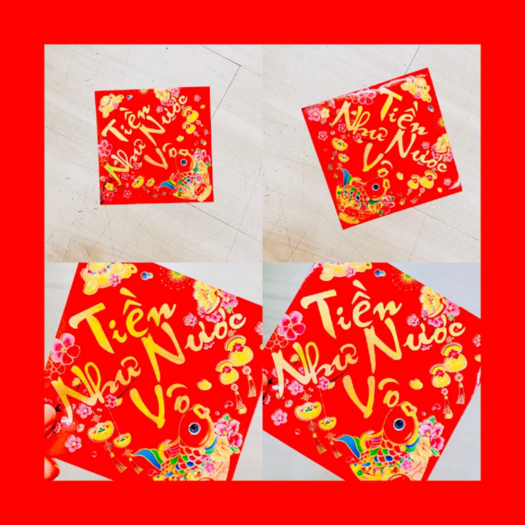 SỈ 100 GIẤY DECAL CÓ KEO DÁN DƯA HẤU BÁNH CHƯNG NGÀY TẾT CÁC LOẠI CHỮ