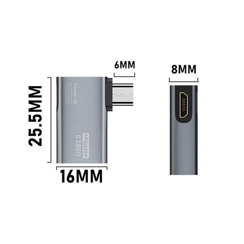 XINGHEC2 OTG Cable Adapter 4K 90 Degree Left Angle Powered Micro USB To USB OTG Adapter For TV Tablet Fire TV Stick 4K