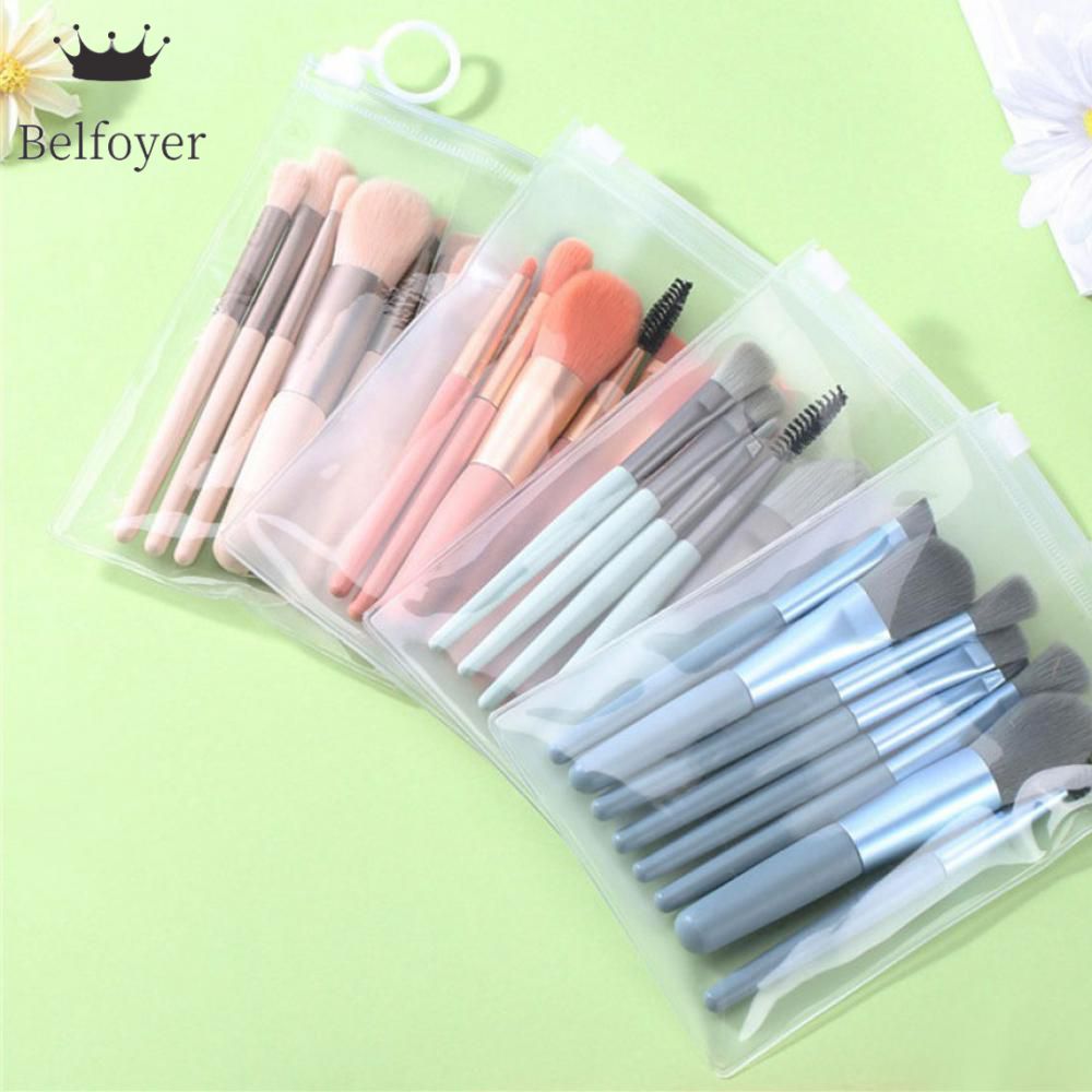 Belfoyer [Cá tuyết] 8 cái trang điểm mini Bộ cọ chuyên nghiệp trang điểm bàn chải Phấn nền Blush dụng cụ làm đẹp