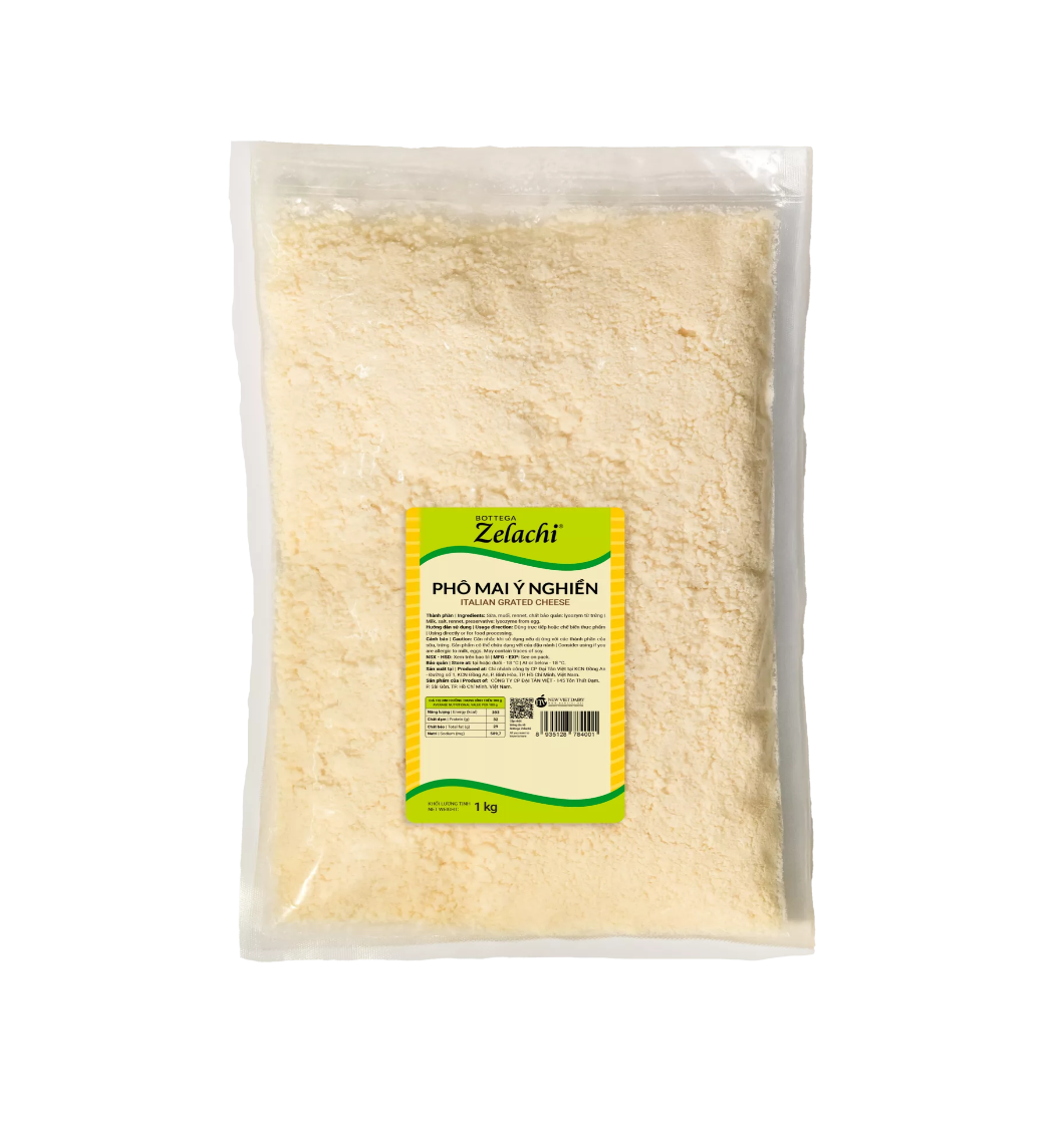 Bột phô mai nghiền Zelachi Ý 1kg