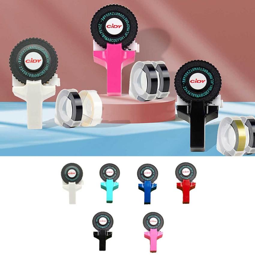 C101 Mini Handheld Label Printer - Portable Embossed Tape Printer, Suitable For Journals/Organizations, Retro-Style Manual Self-Adhesive Machine, Scrapbook And Office Supplies Harga  27 Ringgit*Penghantaran Percuma
