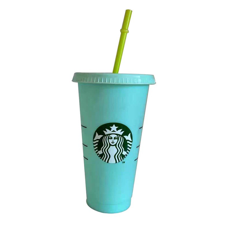 Starbucks có thể tái sử dụng màu sắc thay đổi màu sắc ly ly ly nhựa nhựa mùa hè bộ sưu tập Starbucks