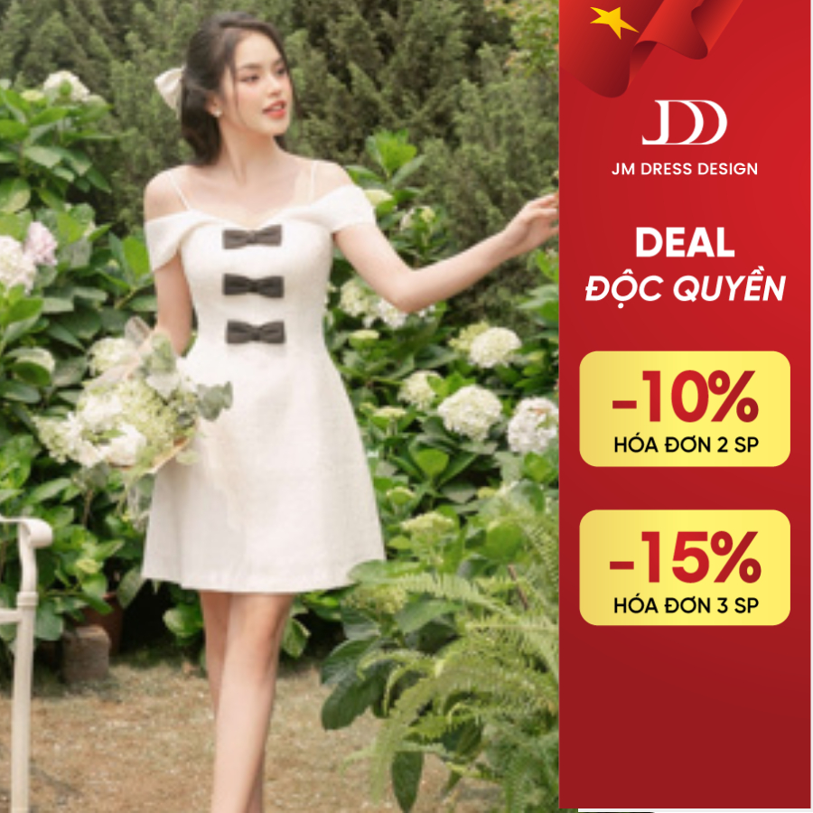 JM Dress Design  Đầm trễ vai 3 nơ ngực 1S63.2304WF