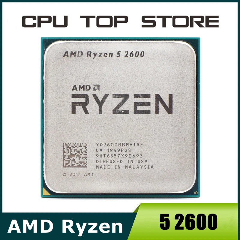 AMD Ryzen 5 2600 R5 2600 3.4GHz Sáu Lõi Mười hai lõi 65W CPU Bộ vi xử lý yd2600bbm6iaf ổ cắm AM4