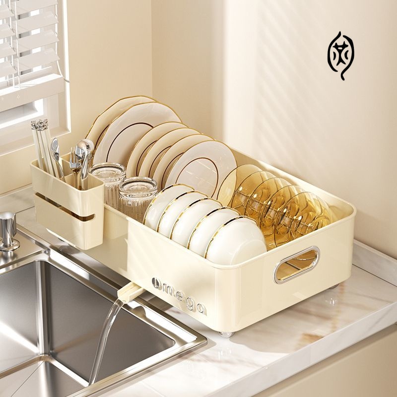 Dish Drying Rack Over Sink Large Capacity Dish Drainer Rack Adjustable Dish Basket Drainer with Telescopic Arms Functional Kitchen Sink Organizer Multifunctional Storage Rack ราคา 1,080 บาท*ส่งฟรี