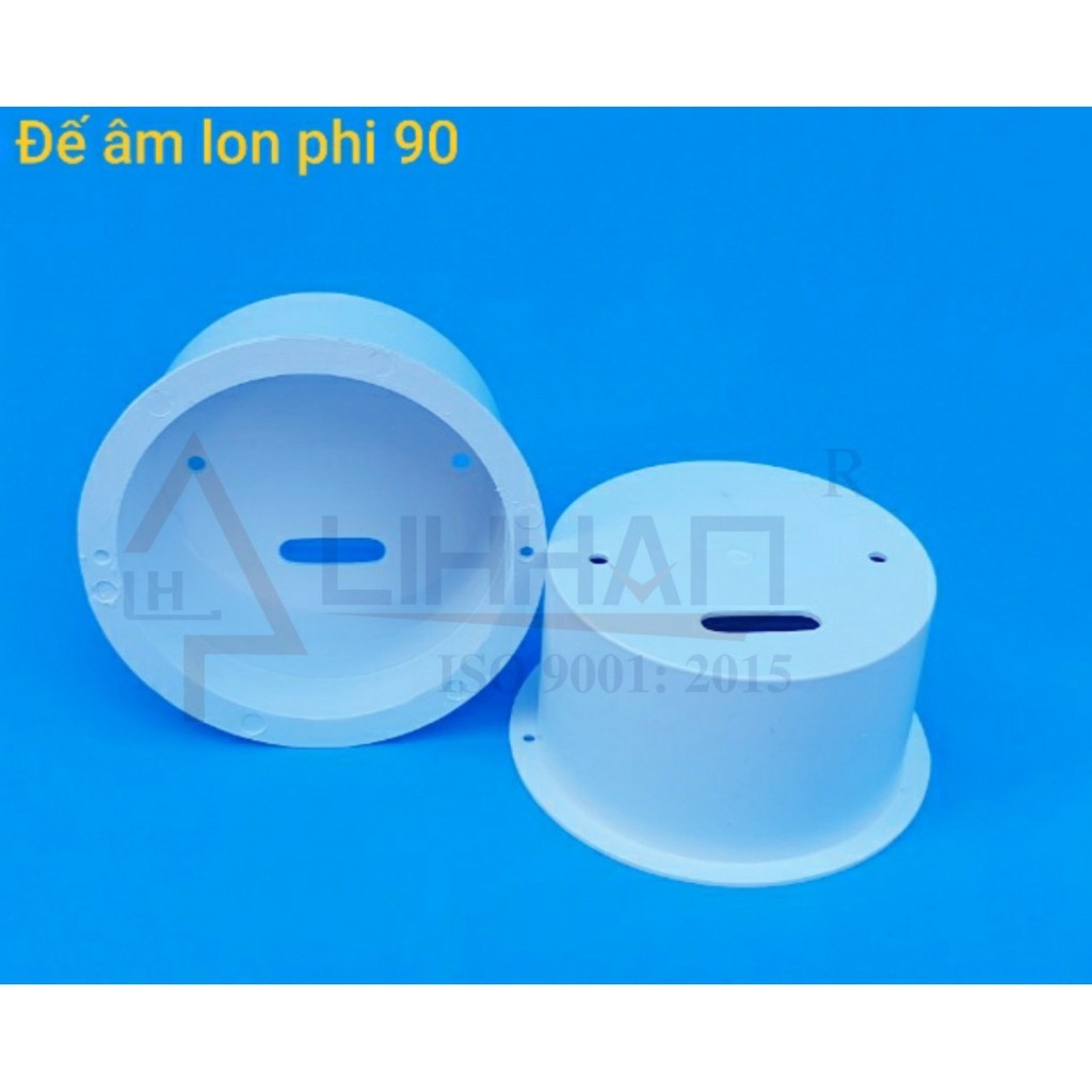 Đế âm lon đèn mắt ếch - Kích thước Ø90 (97x58mm) | Âm tường/Âm trần | Gói 10 cái