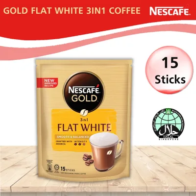 Nescafe Gold Flat White 3in1 Coffee 15 Sticks x 20g