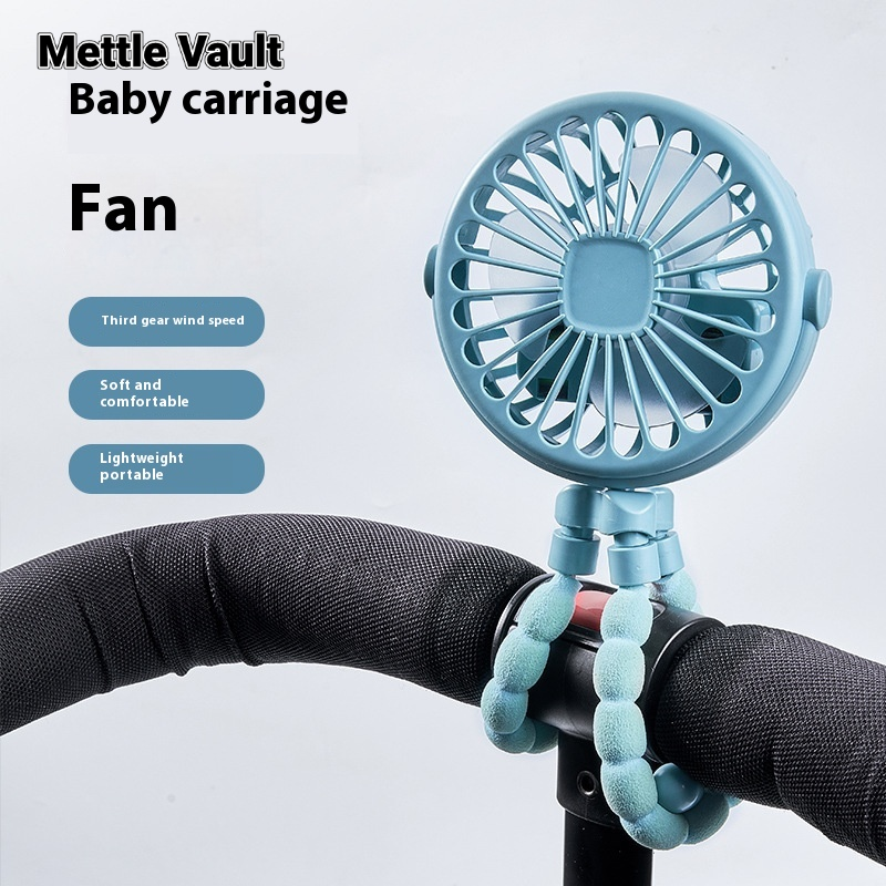 Mettle Vault Portable Octopus Mini Fan with Flexible Stand for Baby Stroller Desk Use ราคา 95 บาท*ส่งฟรี