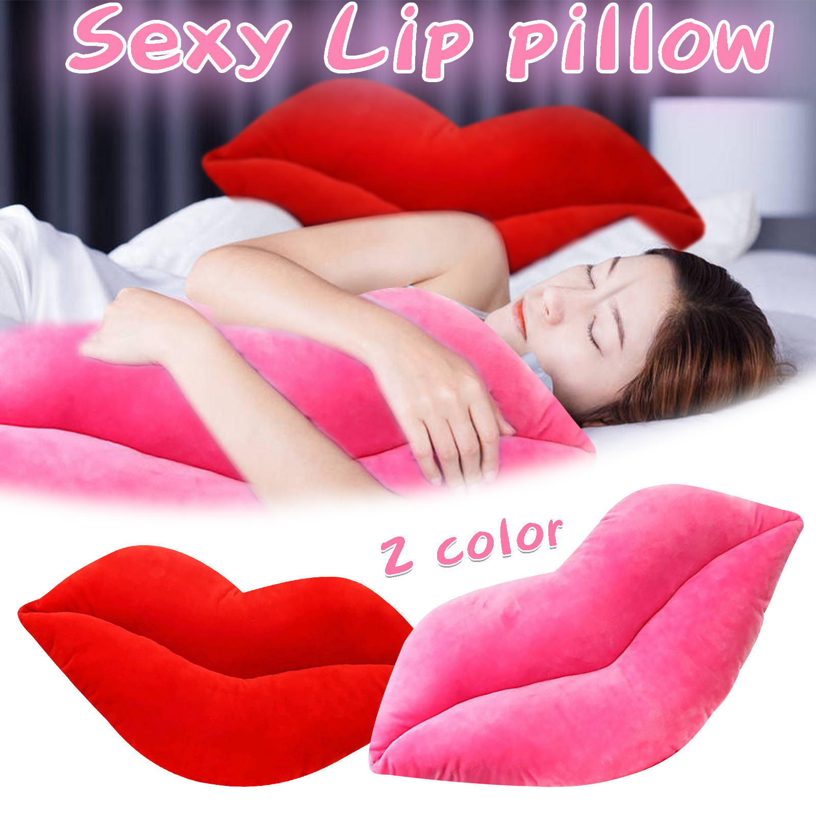 Pillowcase Twin Big Toys Red Plush Day Gift Lips Valentine'S Case Pumpkin Shaped Decorative Throw Pillows O.Y.A ราคา 655 บาท*ส่งฟรี