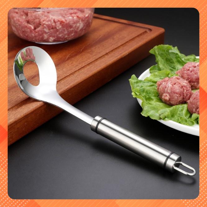 Muỗng Thìa Inox Không Gỉ Tạo Làm Thịt Viên Cá Viên Chia Thịt Viên Nhanh Tiện Dụng - Vá hỗ trợ làm viên thịt/cá viên