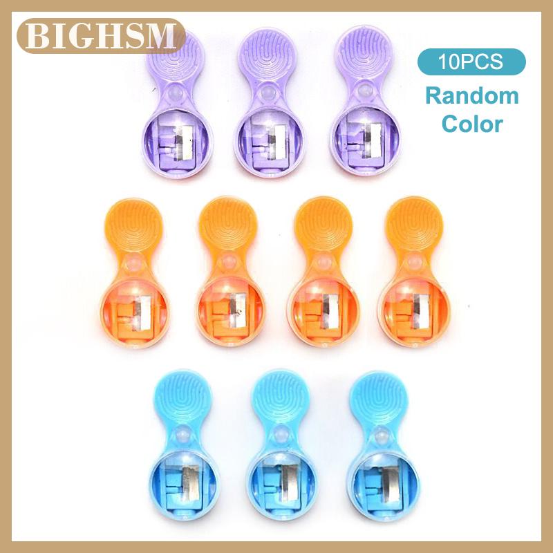 BIGHSM 10 chiếc gọt bút chì học sinh bỏ túi dễ thương gọt bút chì lõi chì dày 2.0 nhỏ gọt bút chì cầm tay đồ dùng học tập