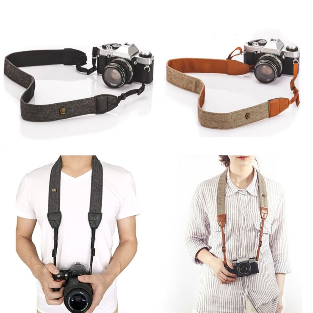 5210BIYU Da cotton Dây đeo máy ảnh Điều chỉnh DSLR DSLR Thắt lưng cổ vai Cổ điển Phụ kiện máy ảnh Đai máy ảnh Cho Sony/Nikon/Canon Sony