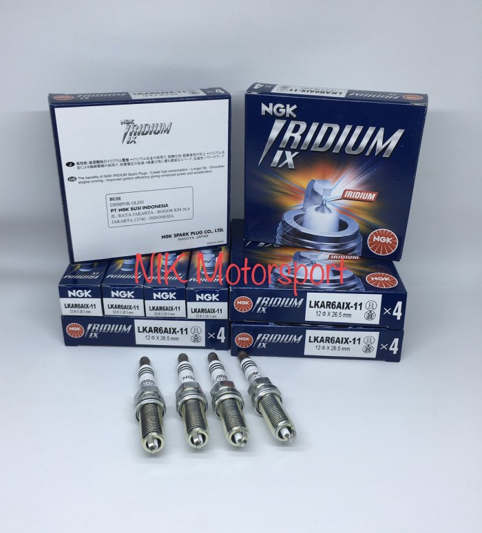 NGK BUSI TOYOTA DUAL VVTI IRIDIUM IX LKAR6AIX-11 4PCS Harga 615,000 rupiah*Gratis Ongkir