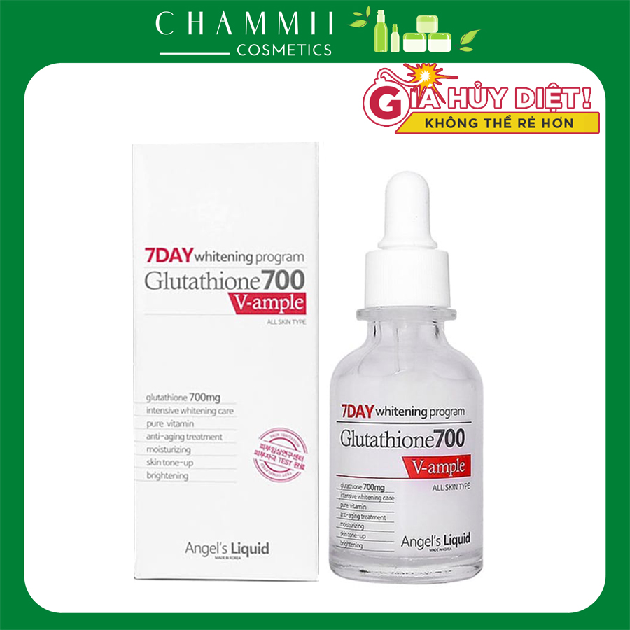 Tinh chất dưỡng trắng da chuyên sâu Anɡel's Liquid 7Day Whitening Program Glutathione 700 V-Ample 30ml