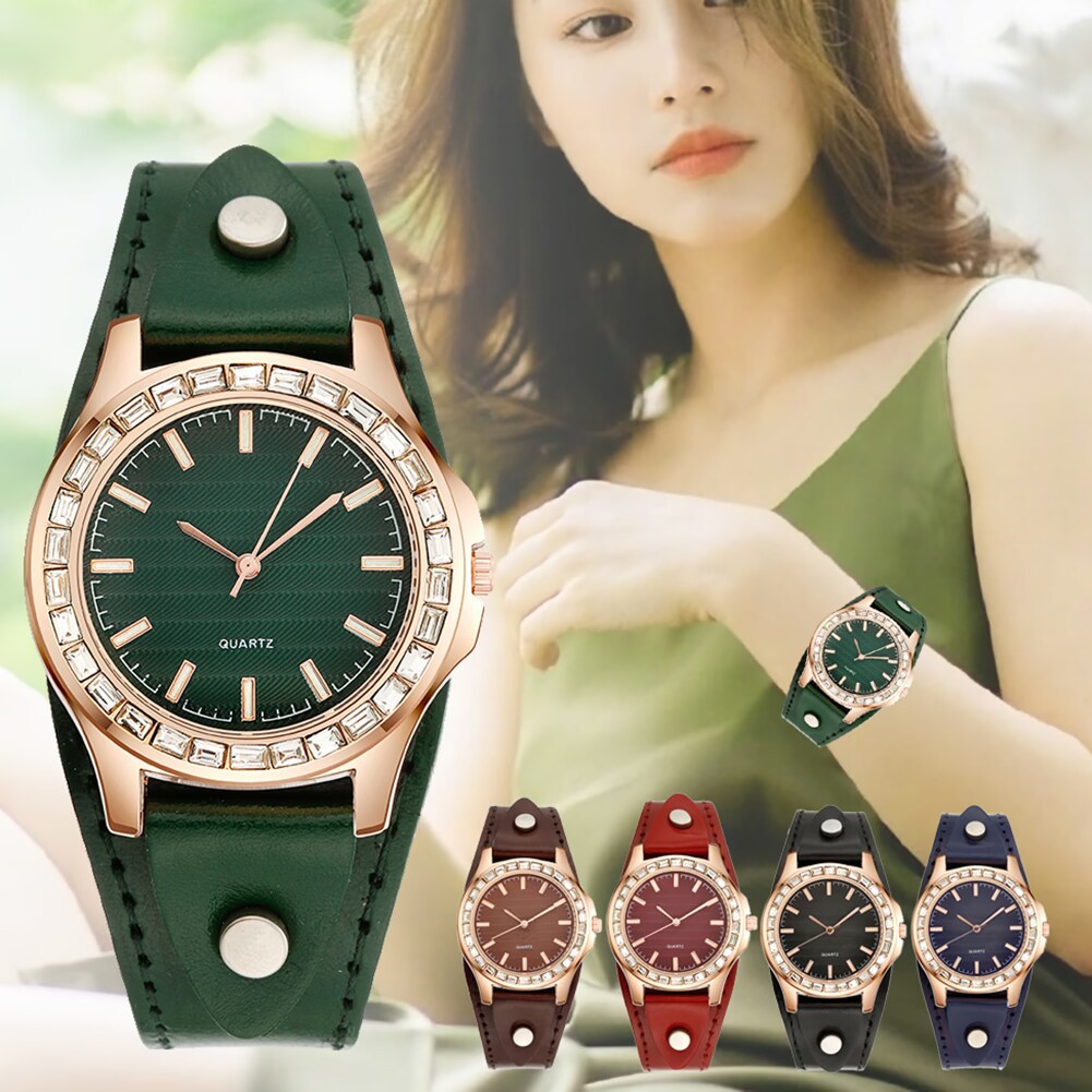 Explosive little green watch full of diamonds fashion women s belt watch