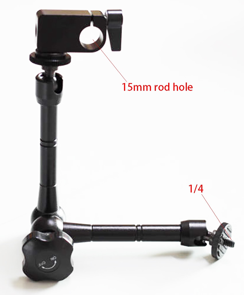 11-inch cánh tay thần kỳ có khớp nối FR gắn màn hình HDMI đèn LED W/ 15mm kẹp giá đỡ ba chân Camera