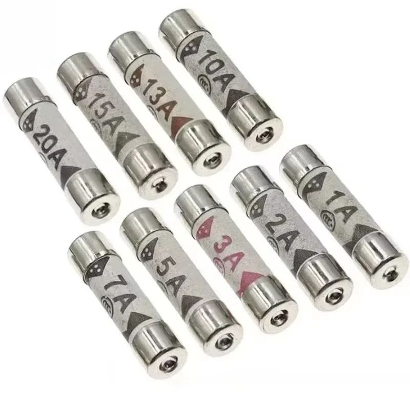 ZYNCUE BS1362 Ceramic Cartridge Fuses 10-Pack – 3A, 5A, 10A, 13A, 250V AC For Sockets & Household Use