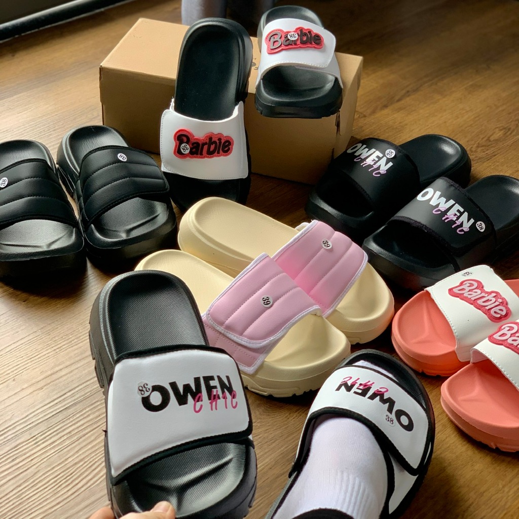  Dép Owenchic Quai Dán Nam Nữ Đế Cao 5cm Êm Chân Kèm Hộp Hỗ trợ đổi size OWC1 CHUẨN FORM-Ricksg 