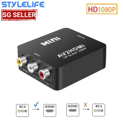 AV to hdmi-compatible Video Converter RCA/CVBS to hdmi-compatible Converter Adapter for HDTV PS3 PC DVD Laptop hdmi-compatible2AV 1080P Video Converter