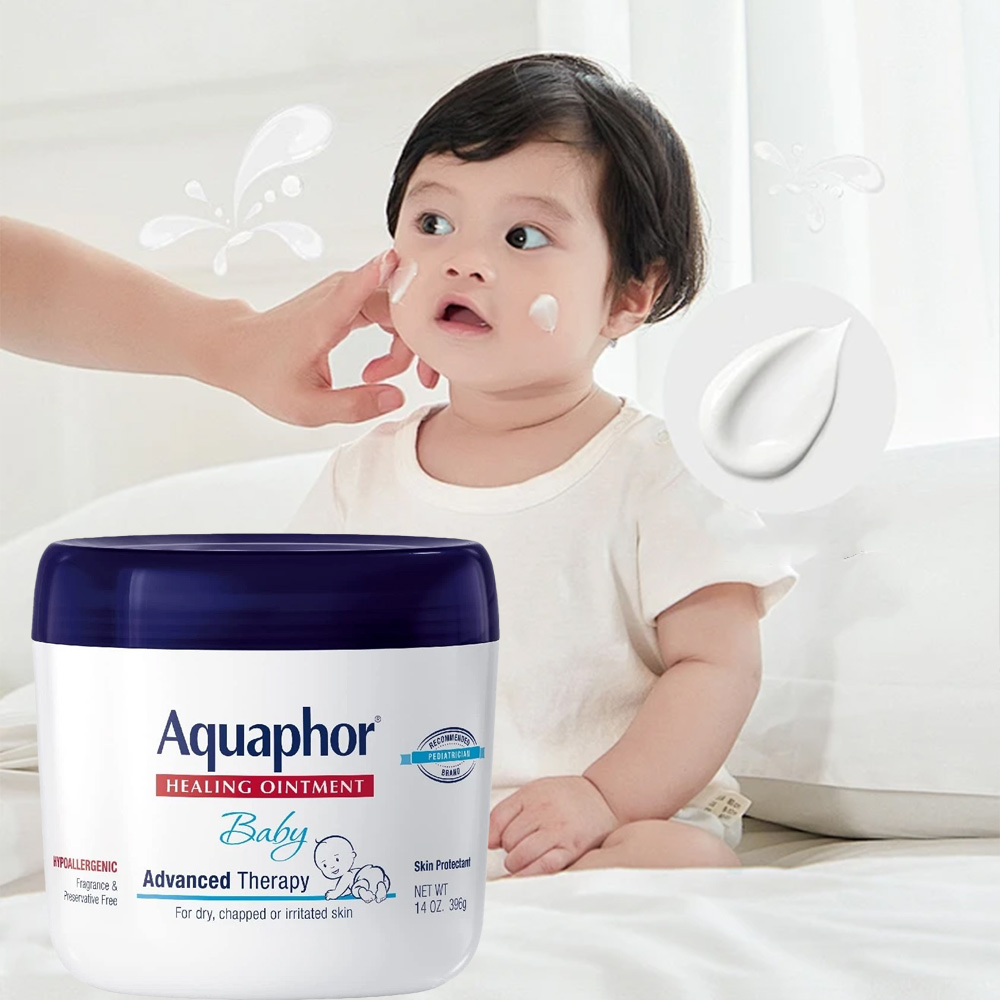 ยาสีผิวสำหรับทารก Aquaphor Healing Ointment การบำบัดขั้นสูง ปกป้องผิวสำหรับผิวแตก...