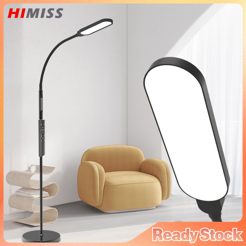 LED Floor Lamp 3000K-6000K Stepless Dimmable 15W Super Bright Floor Lamp With Remote And Touch Control Adjustable Gooseneck Reading Floor Light For Home