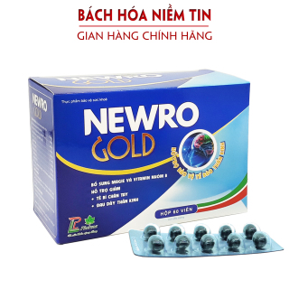 Viên uống bồi bổ sức khỏe NEWRO Gold - Bổ sung Vitamin nhóm B, magie giúp tăng tuần hoàn, giảm tên bì chân tay, giảm suy nhược thần kinh - Hộp 60 viên thumbnail