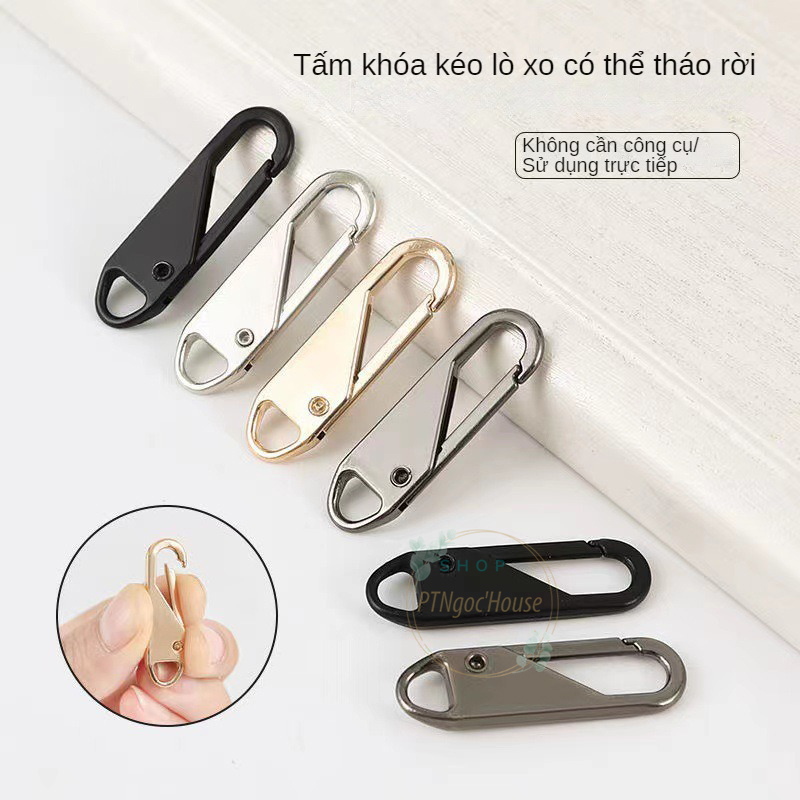 [HÀNG CÓ SẴN] Móc Khóa Kéo Thay Thế Đa Năng Bằng Kim Loại Có Thể Tháo Rời Tiện Dụng