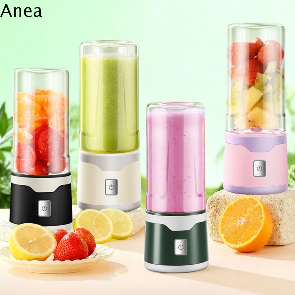 ANEA Có thể sạc lại Cốc ép trái cây điện USB Thiết bị cầm tay 500 ML Cốc xay sinh tố Di động Cúp Đôi Cốc trộn Du lịch